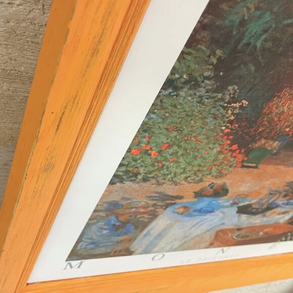 Upcycled Laminate “LE DEJEUNER” by Monet - 23"X19" WOODEN DECORATIVE FRAME - Picture 3 of 3